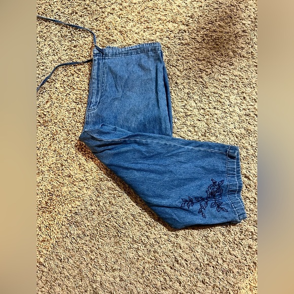 Vintage Shaver Lake Cotton Capri Pants Cinch elastic Waist - Picture 9 of 9